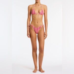 VINCA - ALINA PINK CROCHET TRIANGLE BIKINI SET